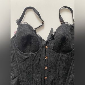 Savage X Fenty Black Lace Bustier Corset